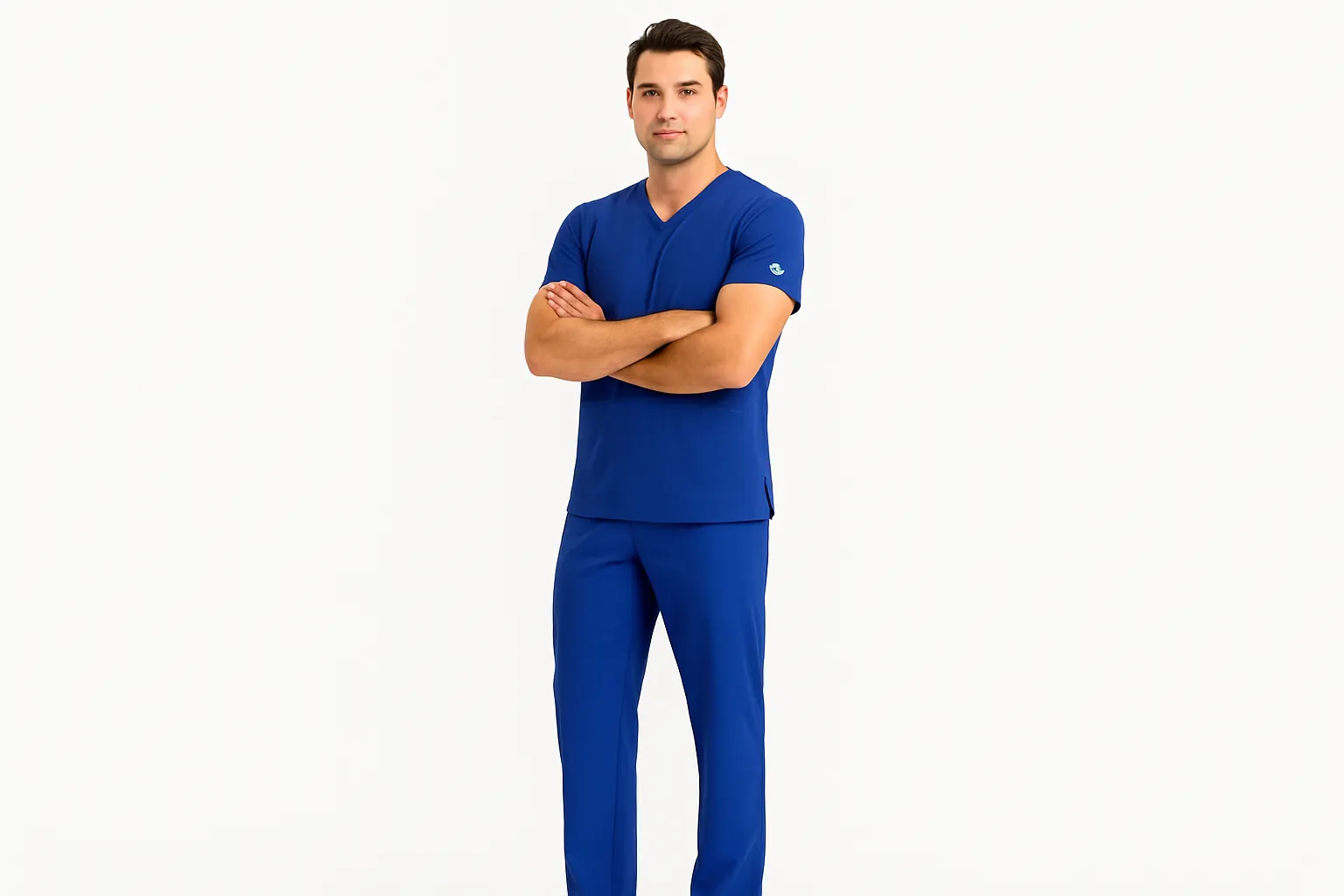 Men blue scrubs